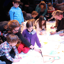 Art  in Ratcliff for 0-12m, 1-17, adults year olds. The Big Community Draw, Half Moon , Loopla