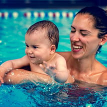 Swimming classes in Wandsworth for 0-12m, 1 year olds. Adult and Baby Swim Lessons, Putney Leisure Centre, Loopla