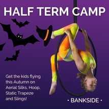 Circus Skills  in Bankside for 7-15 year olds. Aerial and Circus Half Term Camp, Flying Fantastic, Loopla