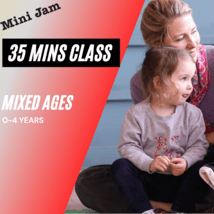 Music classes for 0-12m, 1-4 year olds. Mixed Ages Class, Mini Jam , Loopla