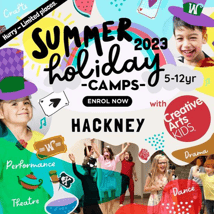 Drama  in Hackney for 7-11 year olds. Creative Mash Junior Performing Arts Camp, Creative Arts Kids, Loopla
