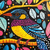 Art  in Blackheath for 3-5 year olds. Kusama's Beautiful Birds, The Conservatoire, Loopla