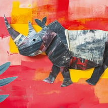 Art  in Blackheath for 4-7 year olds. Paper Rhinos, The Conservatoire, Loopla