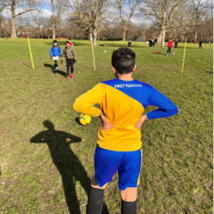 Football classes in Hyde Park for 11-13 year olds. Lions Football, First Touch, Loopla