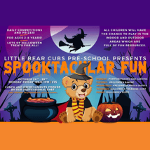 Holiday camp activities in Potters Bar for 2-8 year olds. Halloween Spooktacular Fun Camp, Little Bear Cubs Pre-school, Loopla