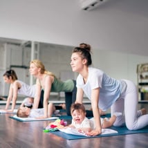 Baby Yoga classes for 0-12m. Developmental Baby Yoga (4mths+), Family Massage and Yoga, Loopla